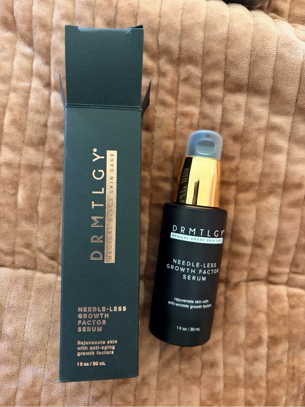 DRMTLGY Needle-Less Growth Factor Serum — Black & Gold